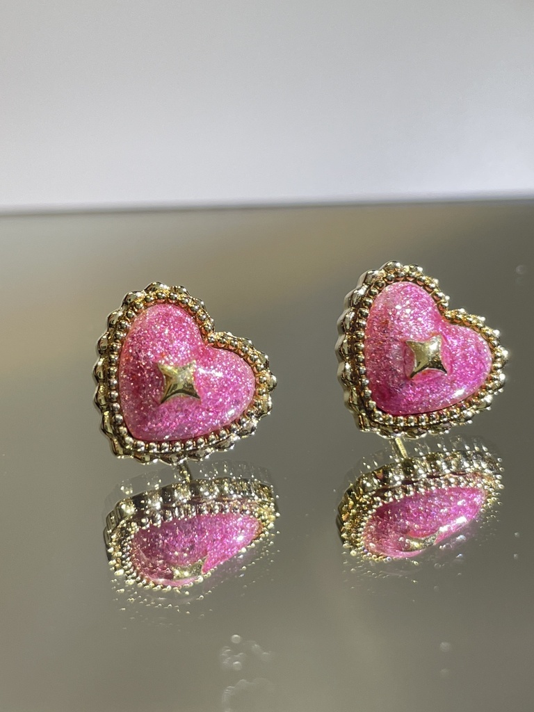 Sliver enamel earrings 