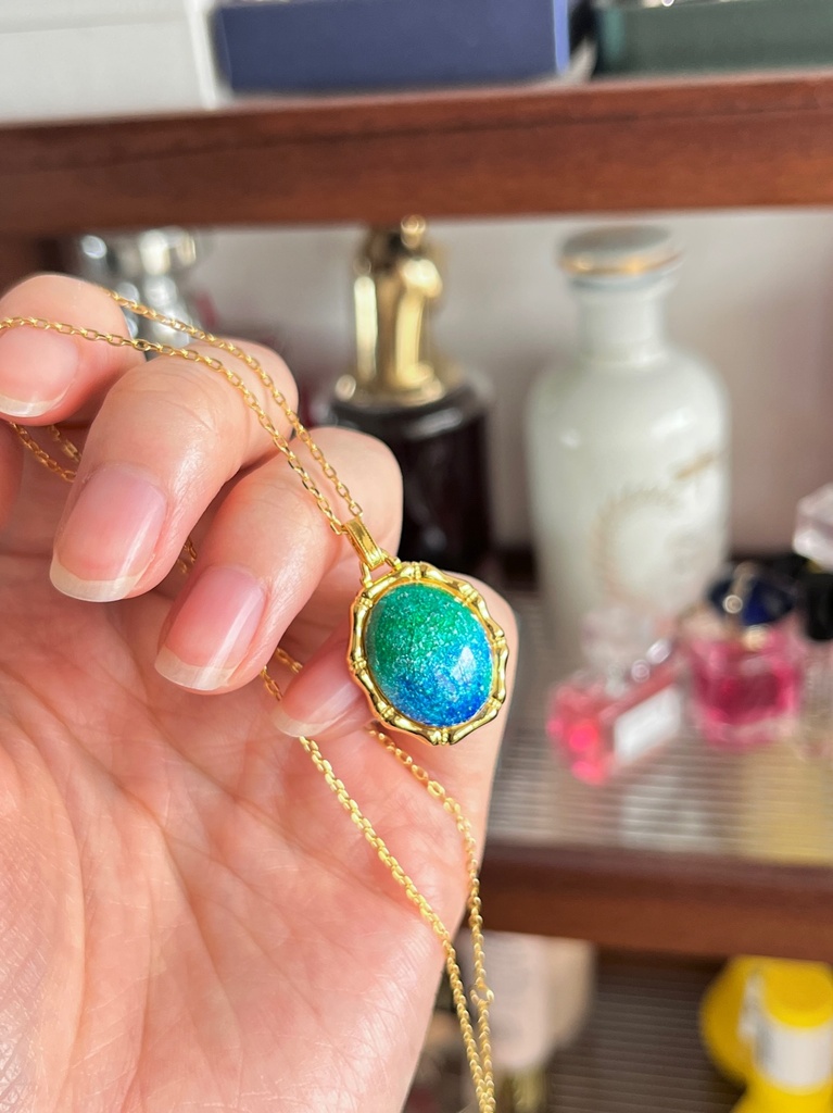 Sliver enamel necklace 