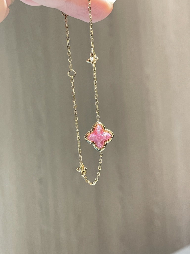 Sliver enamel bracelet 